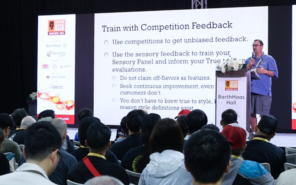 John Palmer addresses the audiense at Brew Asia 2025 in Bangkok